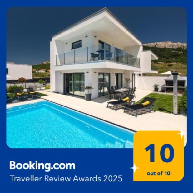 Villa Supernus With Heated Pool Baška Dış mekan fotoğraf